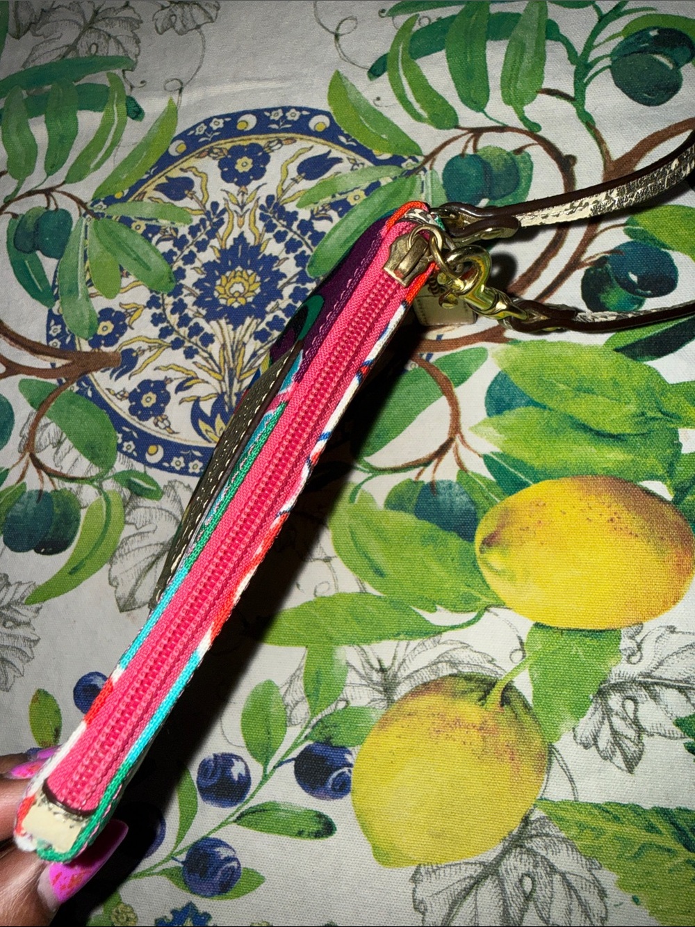 Coach Multicolor Graphic Signature Wristlet - Picture 8 of 9